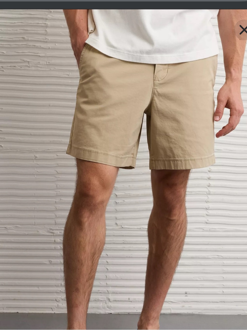 American Eagle Outfitters Men's Flat Front Shorts in Khaki